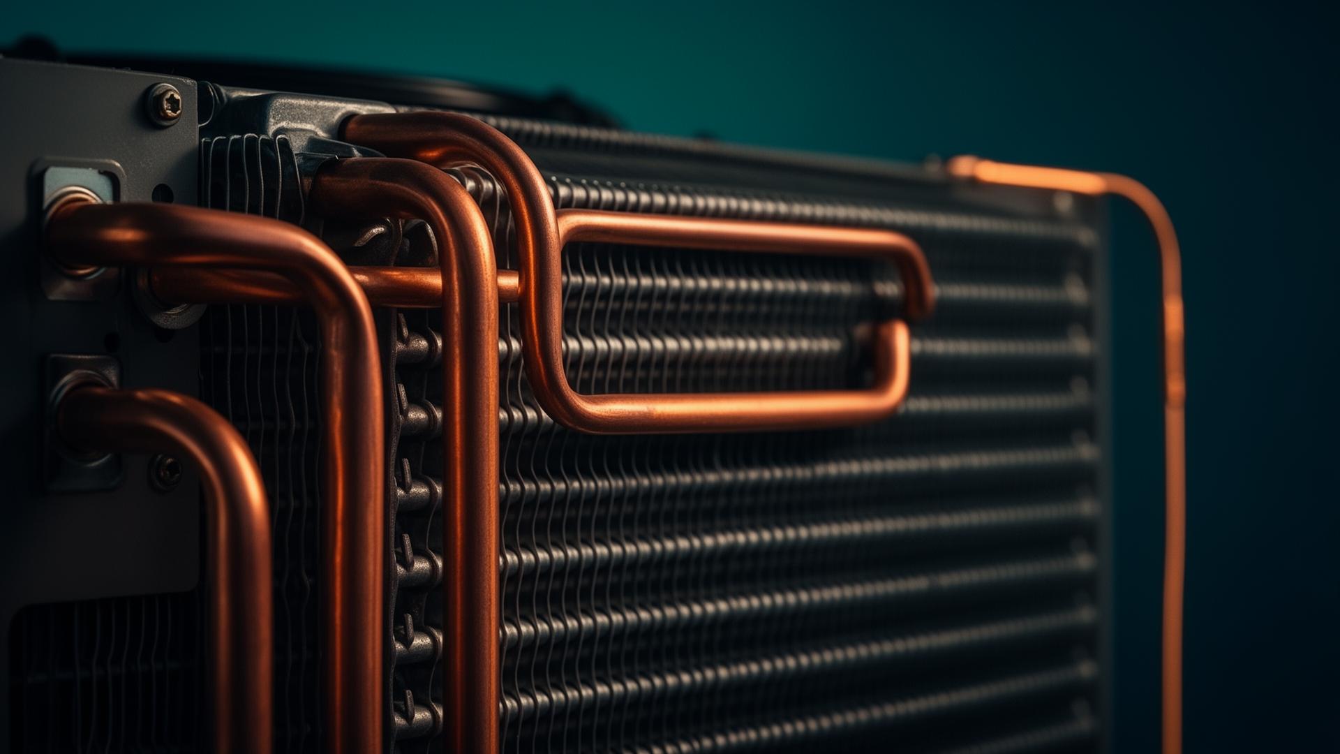 HVAC condenser coil close-up — the equipment 7-Figure Service Add-On restores